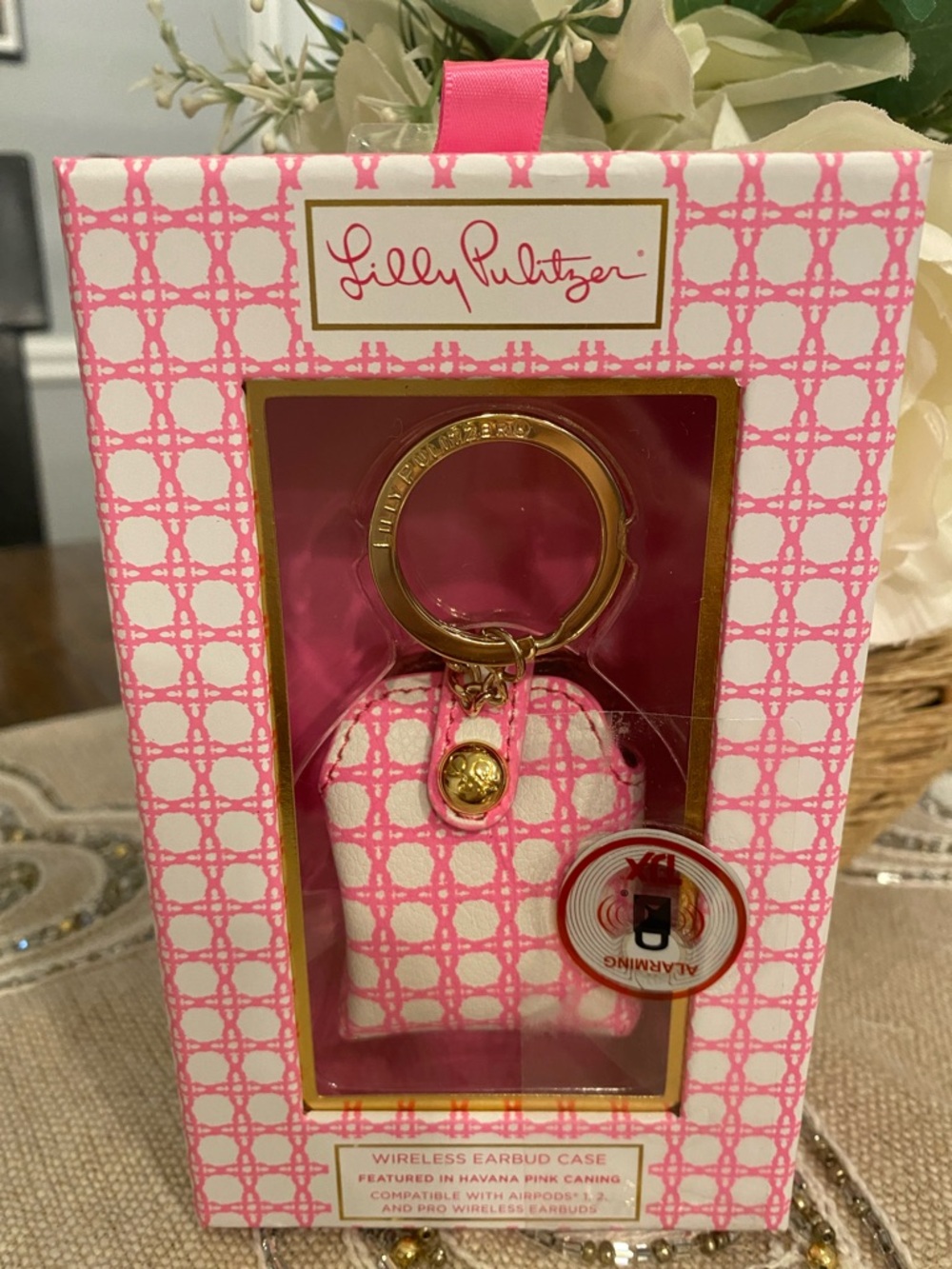 Lilly Pulitzer Wireless Earbud Keyring Case